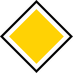Vägmärke B4: Huvudled