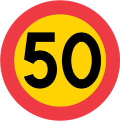 Vägmärke C31: Hastighetsbegränsning